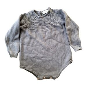 Quincy Mae Gray Knit Bodysuit